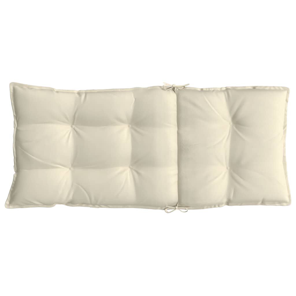 vidaXL Highback Chair Cushions 2 pcs Cream Oxford Fabric