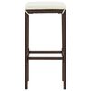 vidaXL 5 Piece Garden Bar Set Brown Solid Wood Acacia and Poly Rattan
