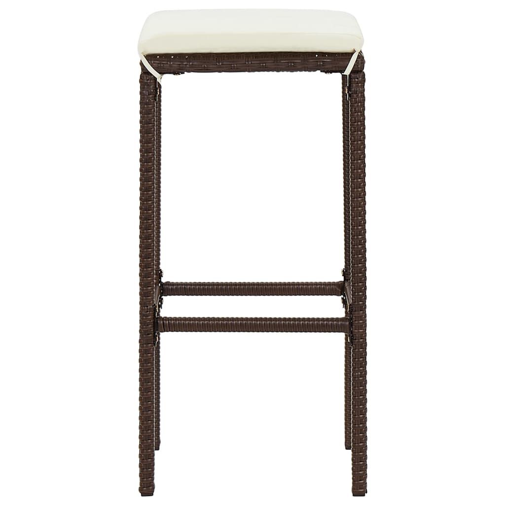 vidaXL 5 Piece Garden Bar Set Brown Solid Wood Acacia and Poly Rattan