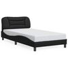 vidaXL Bed Frame without Mattress "Hvar" Black 100x203 cm Faux Leather