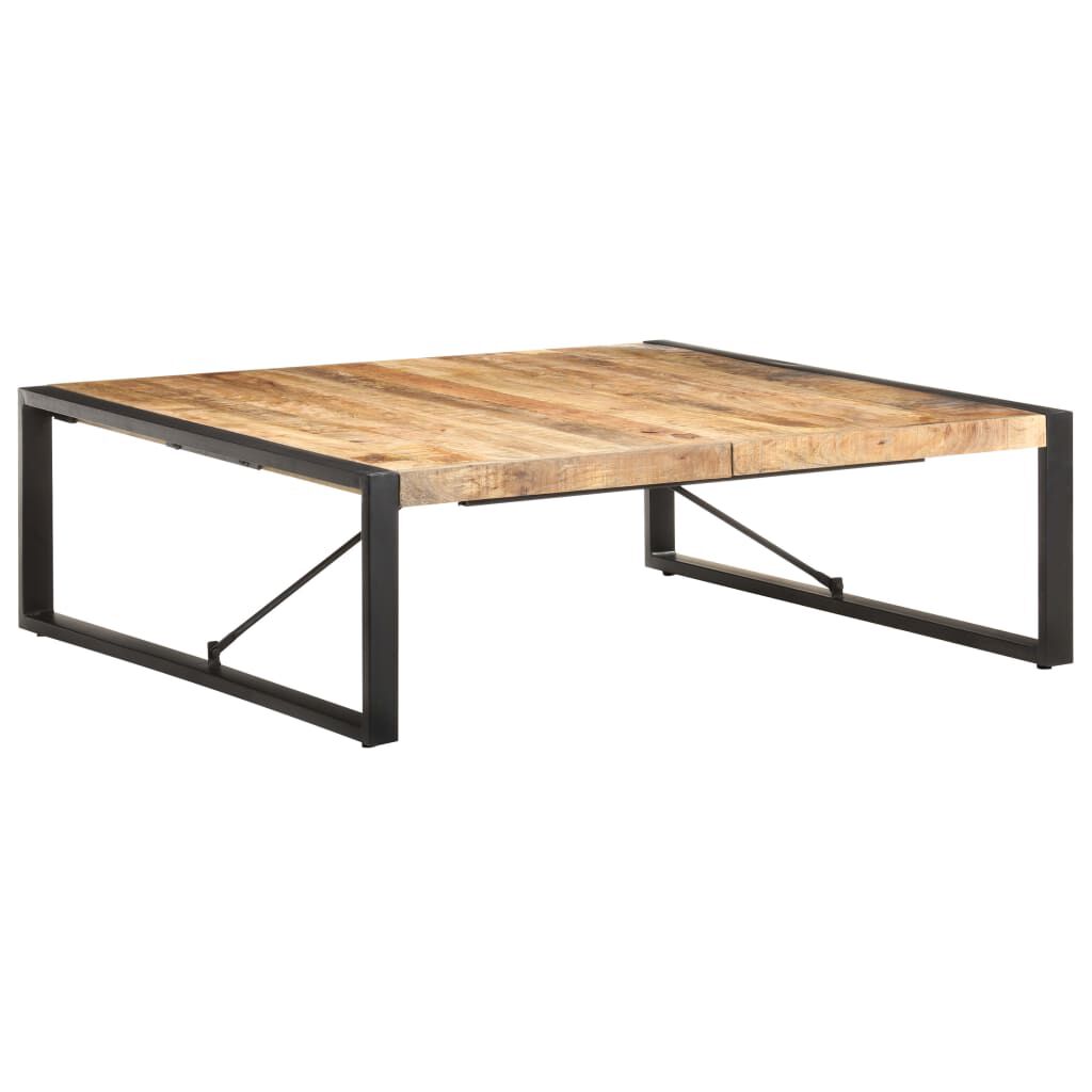 vidaXL Coffee Table 120x120x40 cm Rough Mango Wood
