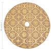 vidaXL Luxury Christmas Tree Skirt with Sock Yellow 90 cm Fabric