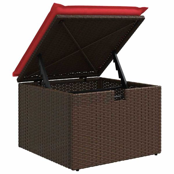 vidaXL Garden Sofa Set 9 pcs Brown and red 287.5 x 177.5 x 85 cm