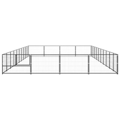 vidaXL Dog Kennel Black 40 m² Steel