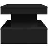 vidaXL Coffee Table with LED Lights Black 90x50x40 cm