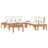 vidaXL Garden Sofa Set 3 pcs Brown and Cream