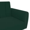 vidaXL 2-Seater Sofa Bed with Footstool Dark Green Velvet