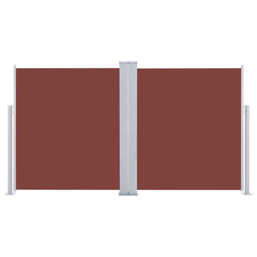 vidaXL Retractable Side Awning Brown 140x600 cm