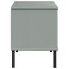 vidaXL Shoe Rack with Metal Legs Grey 106x35x45 cm Solid Wood OSLO