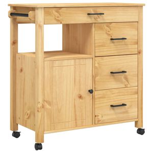 vidaXL Kitchen Trolley MONZA 84x40x88.5 cm Solid Wood Pine
