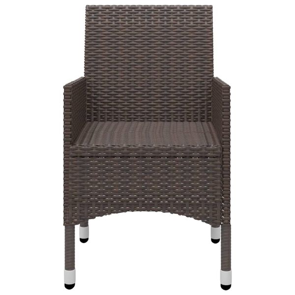 vidaXL 7 Piece Garden Dining Set Brown