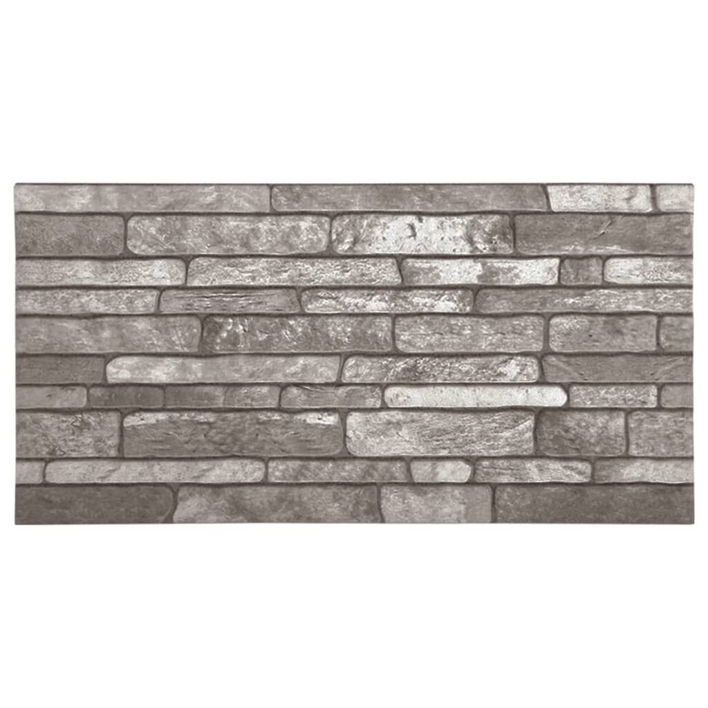 vidaXL 3D Wall Panels with Dark Grey Brick Design 10 pcs EPS