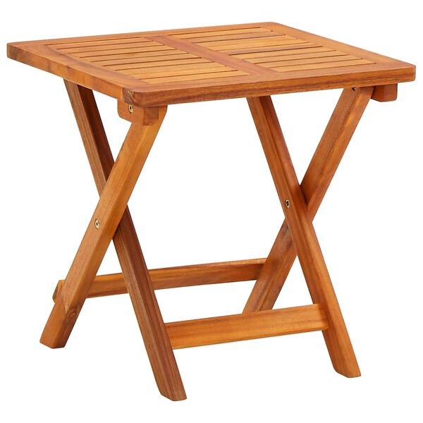 vidaXL Garden Sun Lounger with Table and Cushion Solid Wood Acacia