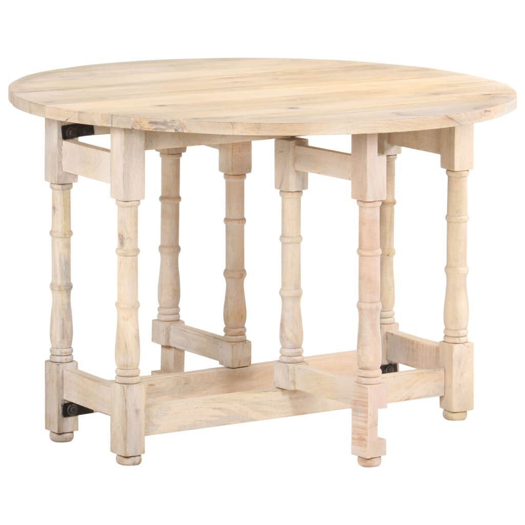 vidaXL Dining Table Round 110x76 cm Solid Mango Wood