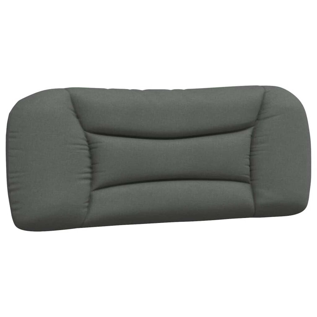 vidaXL Bed Frame with LED without Mattress "Hvar" Dark Grey 100x190 cm Fabric
