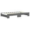 vidaXL Daybed with Trundle without Mattress Dark Grey 100x190 cm