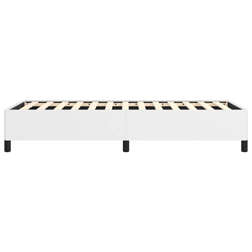vidaXL Bed Frame without Mattress White 100x190 cm Twin Faux Leather
