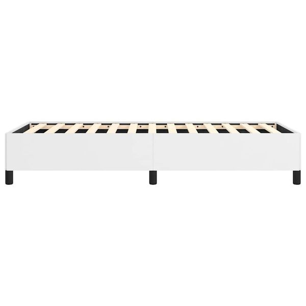 vidaXL Bed Frame without Mattress White 100x190 cm Twin Faux Leather