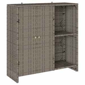 vidaXL Storage Cabinet with Storage Grey 100 x 36 x 102 cm Rattan