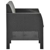vidaXL 2 Piece Garden Lounge Set with Cushions PP Rattan Anthracite