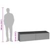 vidaXL Garden Storage Box Black 220x50x58 cm Poly Rattan