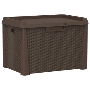 vidaXL Garden Storage Box Brown 125 L PP