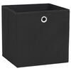 vidaXL Storage Boxes 4 pcs Non-woven Fabric 28x28x28 cm Black