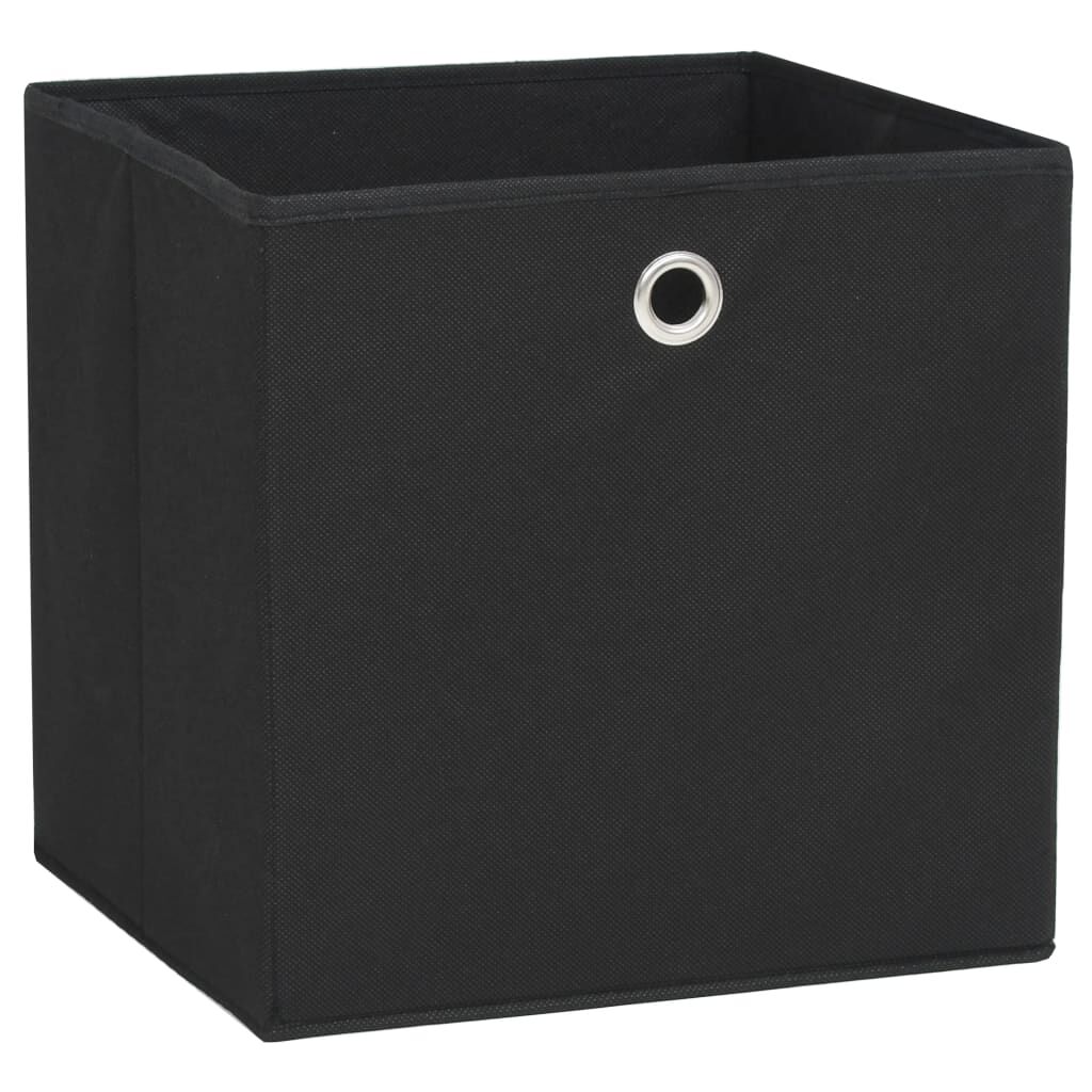 vidaXL Storage Boxes 4 pcs Non-woven Fabric 28x28x28 cm Black