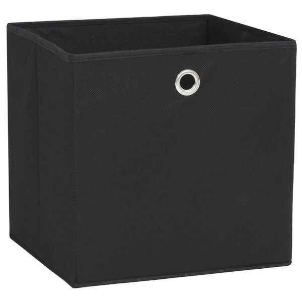 vidaXL Storage Boxes 4 pcs Non-woven Fabric 28x28x28 cm Black