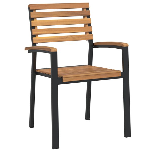 vidaXL 9 Piece Garden Dining Set Solid Wood Acacia and Metal