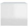 vidaXL Coffee Table High Gloss White 80x50x40 cm Engineered Wood