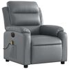 vidaXL Electric Massage Recliner Chair Grey Faux Leather