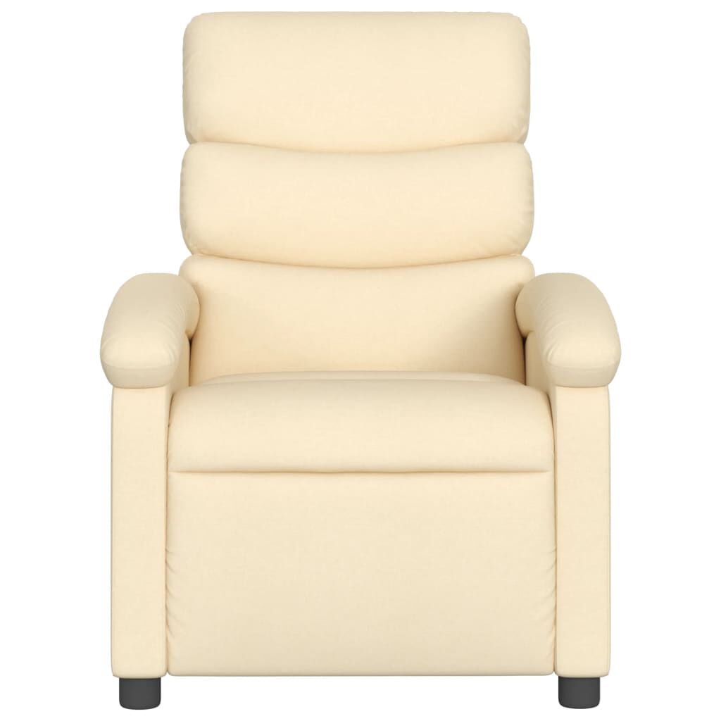 vidaXL Recliner Chair Cream Fabric
