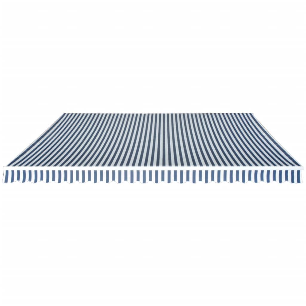 vidaXL Folding Awning Manual Operated 500 cm Blue/White