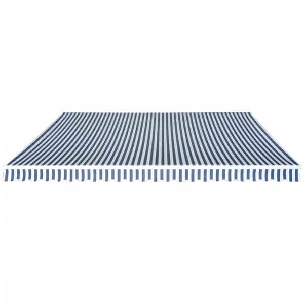 vidaXL Folding Awning Manual Operated 500 cm Blue/White