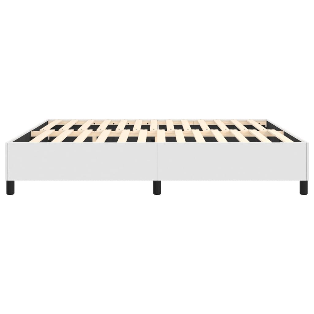 vidaXL Bed Frame without Mattress White California King Faux Leather (US Only)