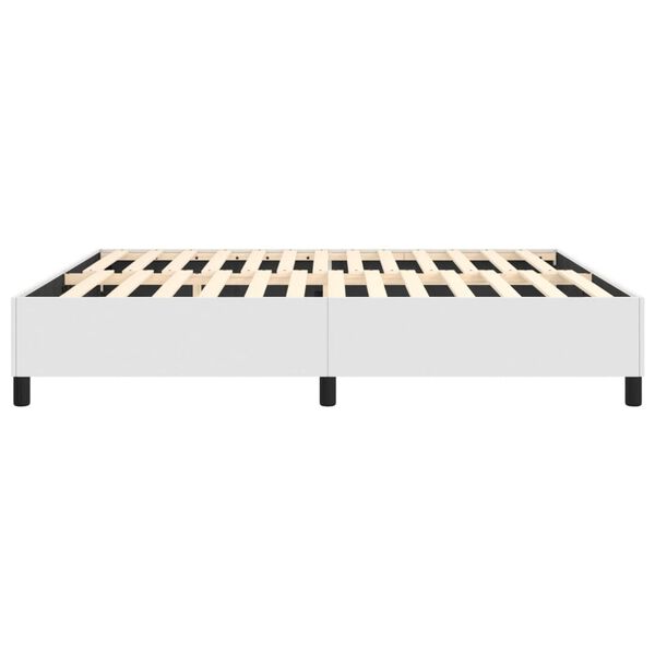 vidaXL Bed Frame without Mattress White California King Faux Leather (US Only)
