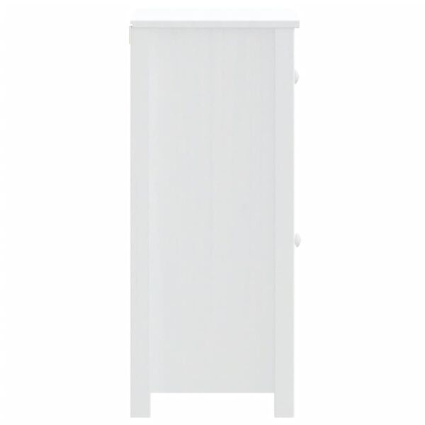 vidaXL Bathroom Cabinet BERG White 40x34x80 cm Solid Wood Pine