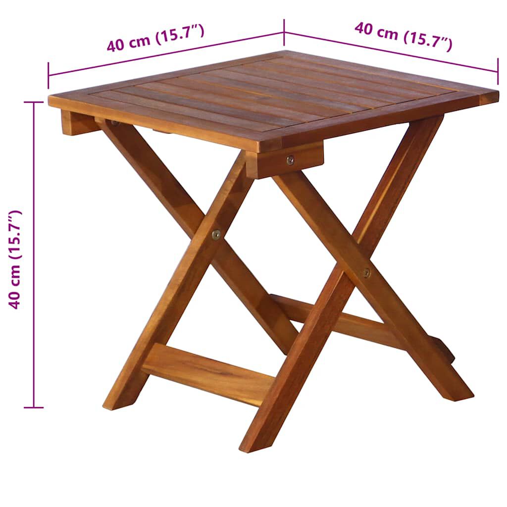 vidaXL Sun Loungers 2 pcs with Table and Cushions Solid Acacia Wood