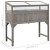 vidaXL Raised Bed with Greenhouse 110x54x120 cm Solid Fir Wood