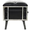 vidaXL Storage Bench 110 cm Black Faux Leather