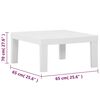 vidaXL 4 Piece Garden Lounge Set with Cushions Plastic White