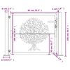 vidaXL Garden Gate Anthracite 105x105 cm Steel Tree Design