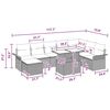 vidaXL Garden Sofa Set with Cushion 9 pcs Black Poly rattan