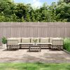 vidaXL 8 Piece Garden Lounge Set with Cushions Anthracite Poly Rattan