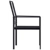 vidaXL Garden Chairs 2 pcs PVC Rattan Black
