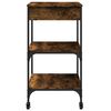 vidaXL Kitchen Trolley Smoked Oak 60x48x89.5 cm Engineered Wood