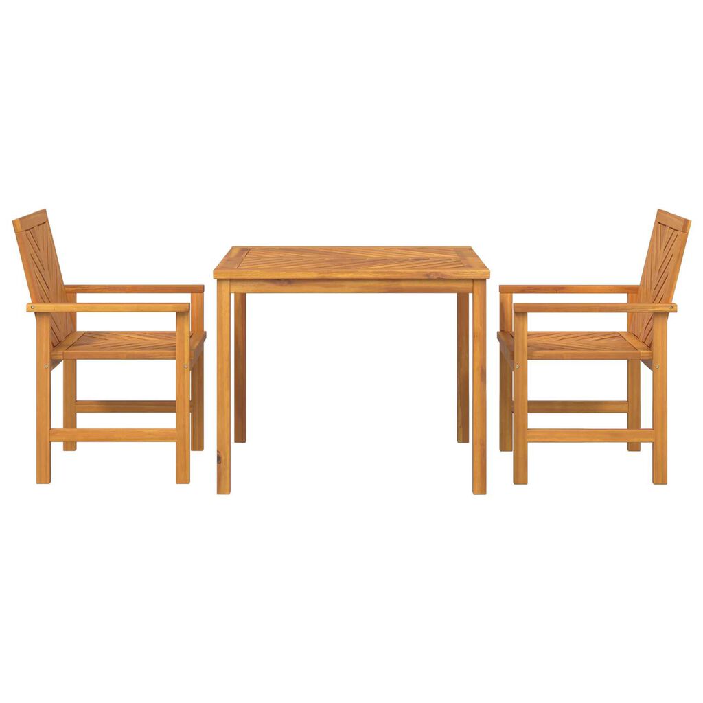 vidaXL Garden Dining Set 3 pcs Brown 90 x 90 x 74 cm Solid acacia wood