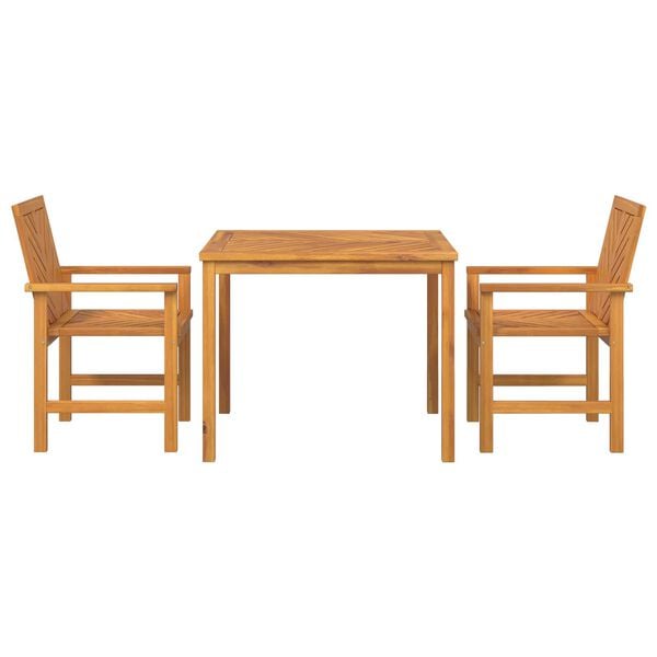 vidaXL Garden Dining Set 3 pcs Brown 90 x 90 x 74 cm Solid acacia wood