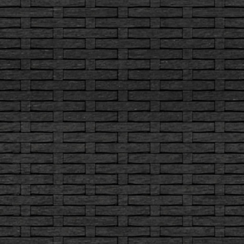 vidaXL Garden Lounge Set Black Poly Rattan